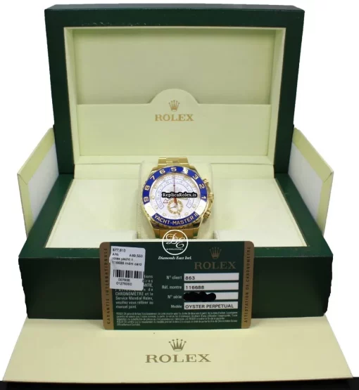 Incredible Copy Rolex Yacht-master II 116688 Automatic Movement 44mm Yellow Gold Case Watch - Image 6