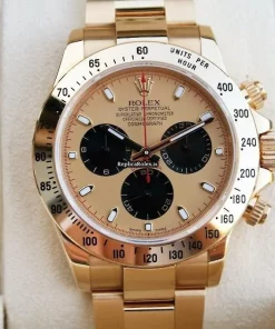 Luxury Replica Rolex Daytona 116528 Automatic Movement 40mm Yellow Gold Case Watch