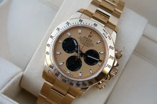 Luxury Replica Rolex Daytona 116528 Automatic Movement 40mm Yellow Gold Case Watch - Image 2