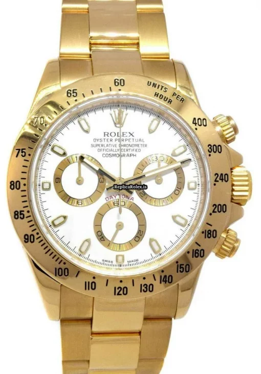 Nice Fake Rolex Daytona 116528 Automatic Movement 40mm Yellow Gold Case Mens/unisex Watch
