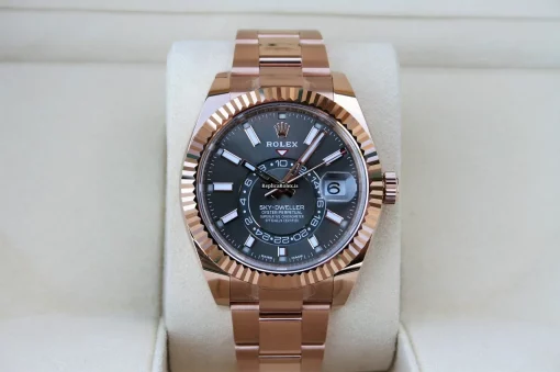 Special Fake Rolex Sky-dweller 326935 Caliber 9001 Automatic Movement 42mm Rose Gold Case Mens/unisex Watch