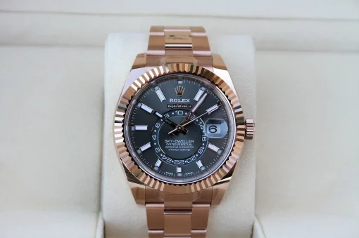 Special Fake Rolex Sky-dweller 326935 Caliber 9001 Automatic Movement 42mm Rose Gold Case Mens/unisex Watch - Image 6