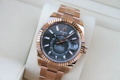 Special Fake Rolex Sky-dweller 326935 Caliber 9001 Automatic Movement 42mm Rose Gold Case Mens/unisex Watch - Image 7