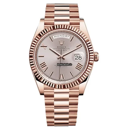 Cool Fake Rolex Day-date 40 228235 Caliber 3255 Automatic Movement 40mm Rose Gold Case Mens/unisex Watch