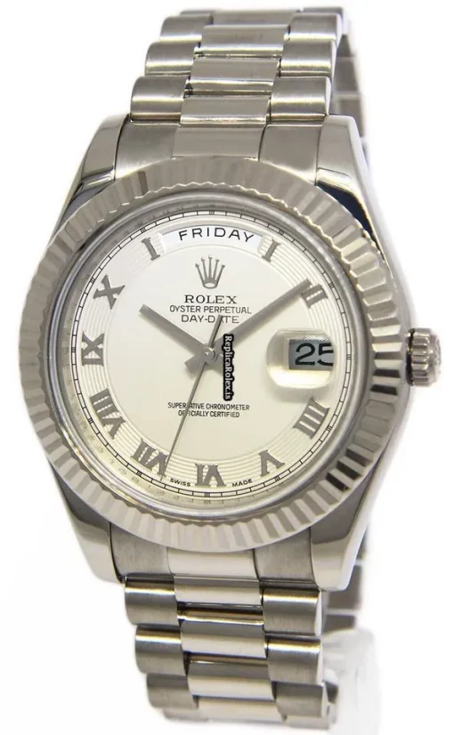 High-end Replica Rolex Day-date II 218239 Automatic Movement 41mm White Gold Case Watch - Image 2