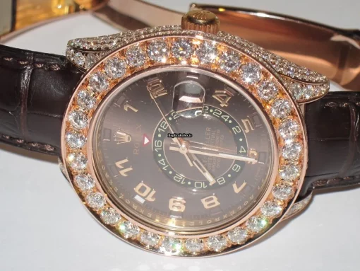 Amazing Fake Rolex Sky-dweller Self Winding Automatic 42mm Rose Gold Case Mens/unisex Watch