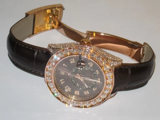 Amazing Fake Rolex Sky-dweller Self Winding Automatic 42mm Rose Gold Case Mens/unisex Watch - Image 3