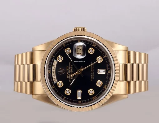 Well Made Replica Rolex Day-date 36 18038 Automatic Movement 36mm Yellow Gold Case Mens/unisex Watch - Image 3