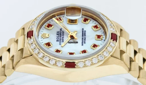 Excellent Replica Rolex Lady-datejust 69178 Caliber 2135 Automatic Movement 26mm Yellow Gold Case Womens Watch - Image 10