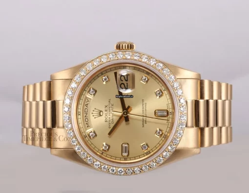 Attractive Replica Rolex Day-date 36 18038 Automatic Movement 36mm Yellow Gold Case Mens/unisex Watch - Image 4