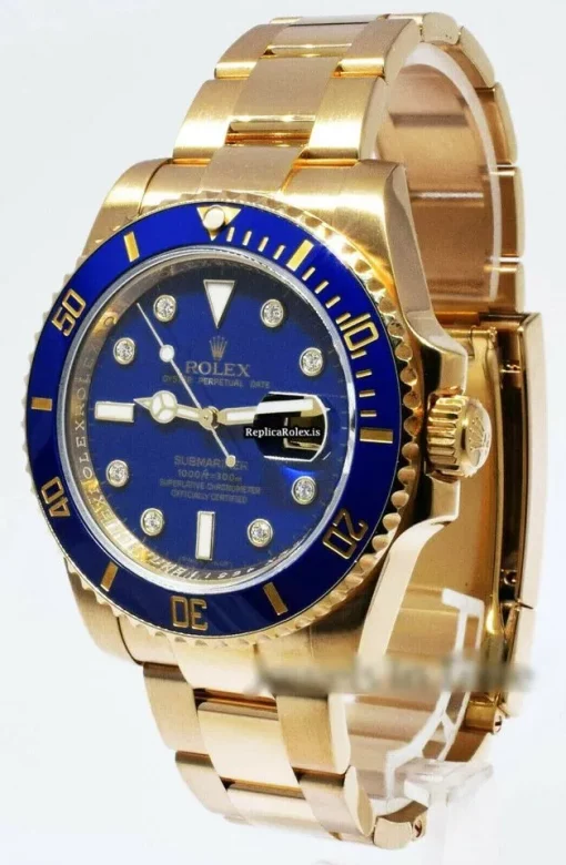 High-end Replica Rolex Submariner Date 116618lb Automatic Movement 40mm Yellow Gold Case Watch - Image 2