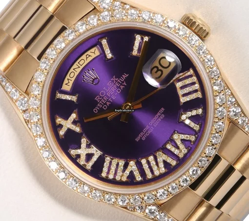 Superb Fake Rolex Day-date 36 18038 Automatic Movement 36mm Yellow Gold Case Mens/unisex Watch
