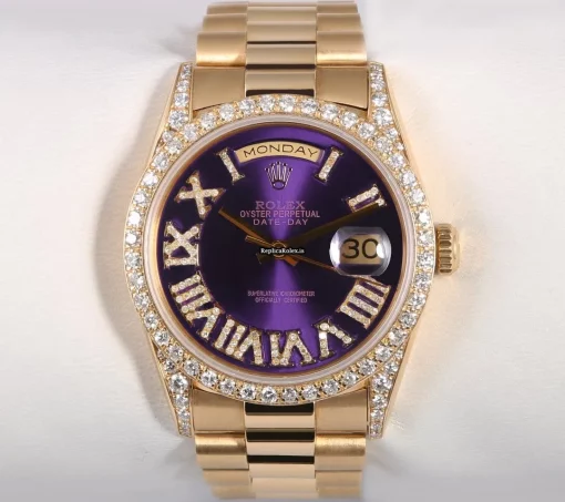 Superb Fake Rolex Day-date 36 18038 Automatic Movement 36mm Yellow Gold Case Mens/unisex Watch - Image 3