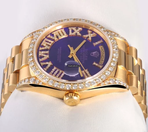 Superb Fake Rolex Day-date 36 18038 Automatic Movement 36mm Yellow Gold Case Mens/unisex Watch - Image 4