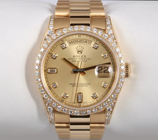 Terrific Copy Rolex Day-date 36 18238 Automatic Movement 36mm Yellow Gold Case Mens/unisex Watch - Image 2