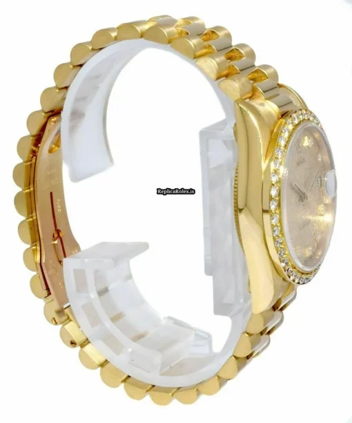 High Quality Fake Rolex Lady-datejust 68278 Automatic Movement 31mm Yellow Gold Case Womens Watch - Image 5