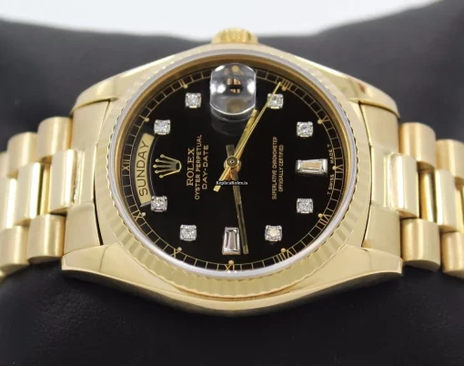 Luxury Fake Rolex Day-date 36 18038 Automatic Movement 36mm Yellow Gold Case Watch - Image 4