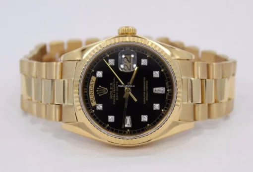 Luxury Fake Rolex Day-date 36 18038 Automatic Movement 36mm Yellow Gold Case Watch - Image 5