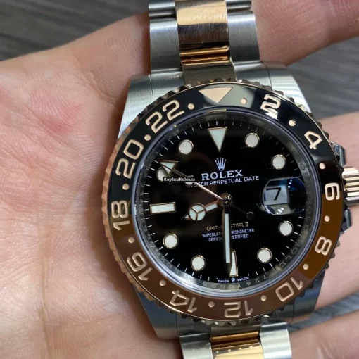 Cheap Fake Rolex Gmt-master II 126711chnr Caliber 3285 Automatic Movement 40mm Gold/steel Case Mens/unisex Watch - Image 5