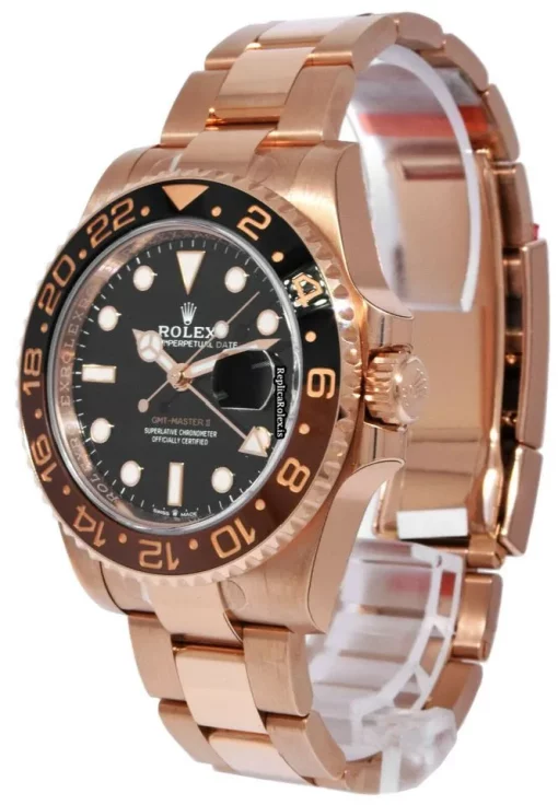 Nice Fake Rolex Gmt-master II 126715chnr Automatic Movement 40mm Rose Gold Case Watch - Image 10
