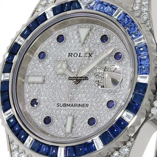 Wonderful Replica Rolex Submariner Date 116659sabr Caliber 3135 Automatic Movement 40mm White Gold Case Mens/unisex Watch - Image 2