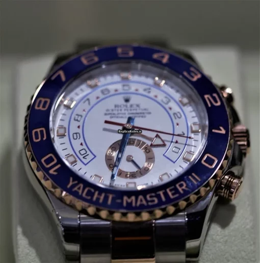 Pleasing Replica Rolex Yacht-master II 116681 Automatic Movement 44mm Gold/steel Case Mens/unisex Watch