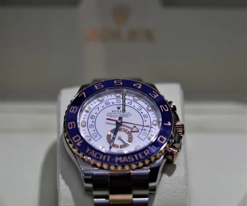 Pleasing Replica Rolex Yacht-master II 116681 Automatic Movement 44mm Gold/steel Case Mens/unisex Watch - Image 2