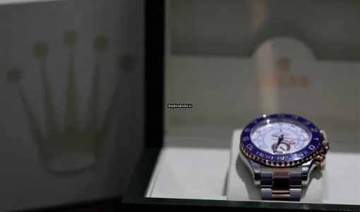 Pleasing Replica Rolex Yacht-master II 116681 Automatic Movement 44mm Gold/steel Case Mens/unisex Watch - Image 5