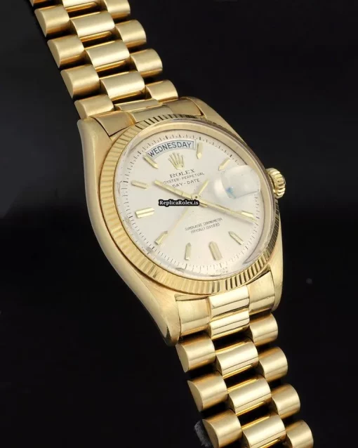 Wholesale Imitation Rolex Day-date 36 1803 Automatic Movement 36mm Yellow Gold Case Mens/unisex Watch - Image 5