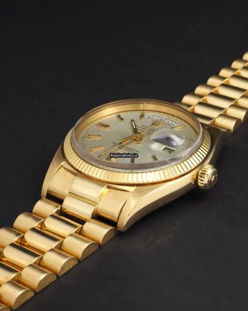 Wholesale Imitation Rolex Day-date 36 1803 Automatic Movement 36mm Yellow Gold Case Mens/unisex Watch - Image 7