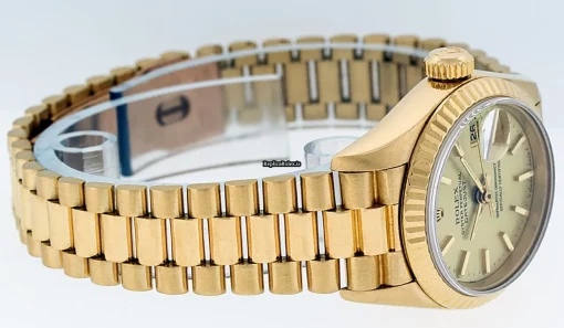 Luxury Replica Rolex Lady-datejust 69178 Caliber 2135 Automatic Movement 26mm Yellow Gold Case Womens Watch - Image 3