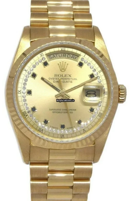 Cool Clone Rolex Day-date 36 18238 Automatic Movement 36mm Yellow Gold Case Watch
