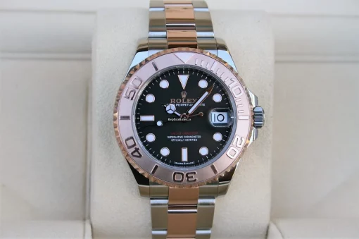 Wholesale Replica Rolex Yacht-master 37 268621 Caliber 2236 Automatic Movement 37mm Gold/steel Case Mens/unisex Watch - Image 3