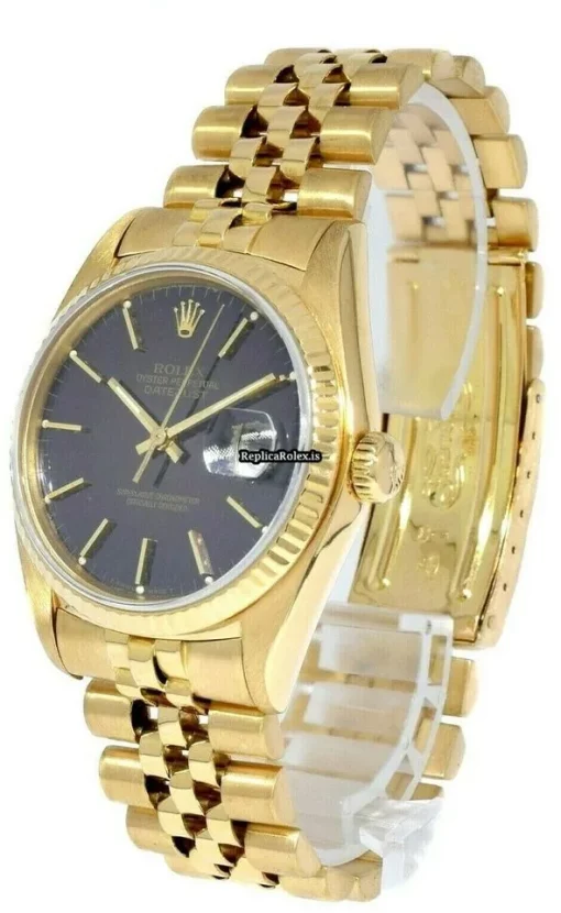 Fantastic Replica Rolex Datejust 16018 Automatic Movement 36mm Yellow Gold Case Mens/unisex Watch - Image 3