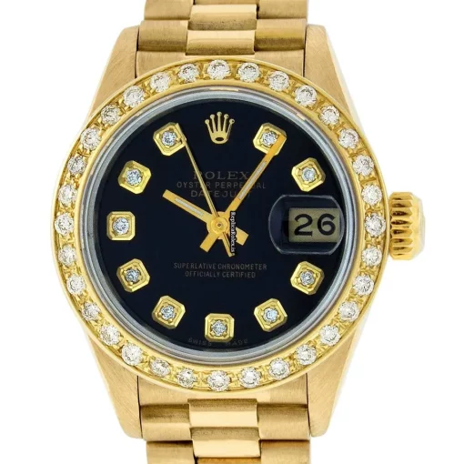 Wonderful Copy Rolex Lady-datejust 69178 Caliber 2135 Automatic Movement 26mm Yellow Gold Case Womens Watch