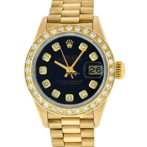 Wonderful Copy Rolex Lady-datejust 69178 Caliber 2135 Automatic Movement 26mm Yellow Gold Case Womens Watch - Image 2