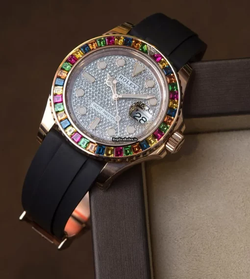 Perfect Replica Rolex Yacht-master 40 116695 Caliber 3135 Automatic Movement 40mm Rose Gold Case Mens/unisex Watch