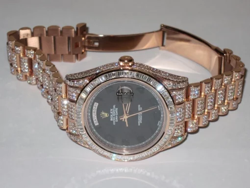 Suitable Fake Rolex Day-date II Self Winding Automatic 41mm Rose Gold Case Mens/unisex Watch - Image 3
