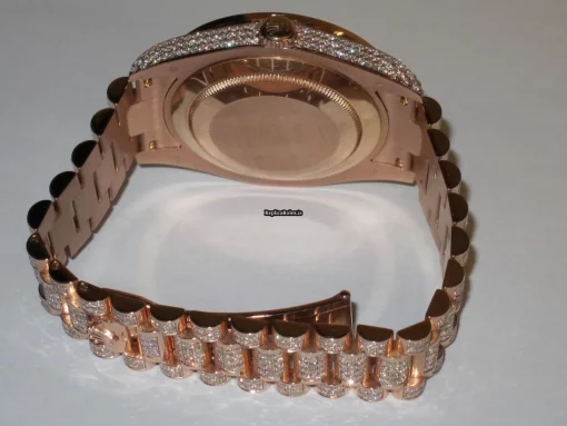Suitable Fake Rolex Day-date II Self Winding Automatic 41mm Rose Gold Case Mens/unisex Watch - Image 8