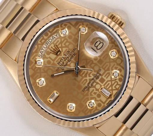 Aaa Fakes Rolex Day-date 36 18038 Automatic Movement 36mm Yellow Gold Case Mens/unisex Watch