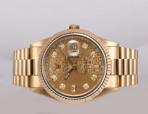 Aaa Fakes Rolex Day-date 36 18038 Automatic Movement 36mm Yellow Gold Case Mens/unisex Watch - Image 2