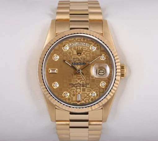 Aaa Fakes Rolex Day-date 36 18038 Automatic Movement 36mm Yellow Gold Case Mens/unisex Watch - Image 4