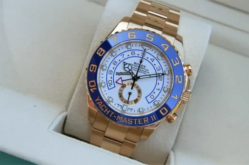 Cool Replica Rolex Yacht-master II 116688 Calibre 4160 Automatic Movement 44mm Yellow Gold Case Mens/unisex Watch - Image 2
