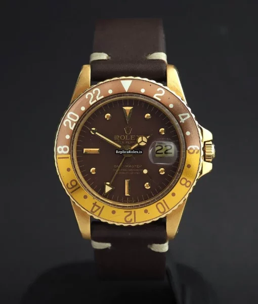 Aaa Copies Rolex Gmt-master 1675 Caliber 1570 Automatic Movement 40mm Yellow Gold Case Mens/unisex Watch - Image 7