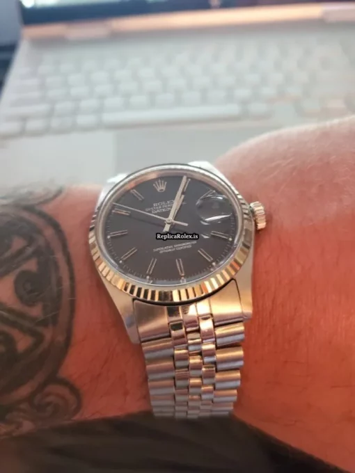 Top Fake Rolex Datejust 1601 Caliber 1570 Automatic Movement 36mm Steel Case Mens/unisex Watch - Image 3