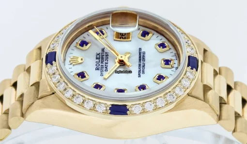 Best Replica Rolex Lady-datejust 69178 Caliber 2135 Automatic Movement 26mm Yellow Gold Case Womens Watch - Image 11