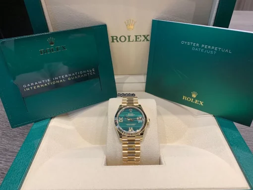 Superior Fakes Rolex Lady-datejust Caliber 2236 Automatic Movement 31mm Yellow Gold Case Womens Watch - Image 4