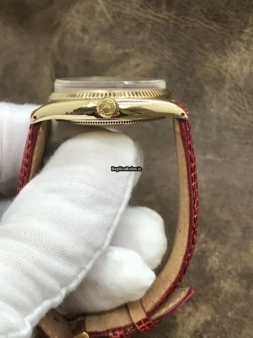 Mind-boggling Replica Rolex Oyster Perpetual 34 1005 Automatic Movement 34mm Yellow Gold Case Watch - Image 6