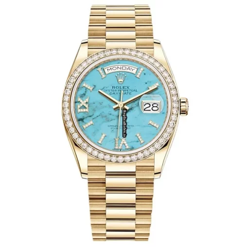 Superb Copy Rolex Day-date 36 128348rbr Caliber 3255 Automatic Movement 36x43mm Yellow Gold Case Mens/unisex Watch