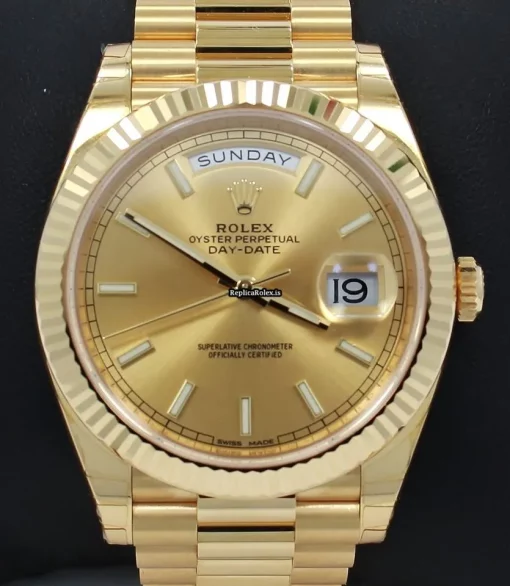 Neat Replica Rolex Day-date 40 228238 Automatic Movement 40mm Yellow Gold Case Mens/unisex Watch - Image 8